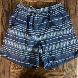 Men’s swimming trunks. Small. Columbia Sportswear. Fishing hook pattern.